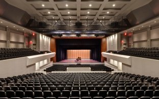 Theater inside of performing arts building.