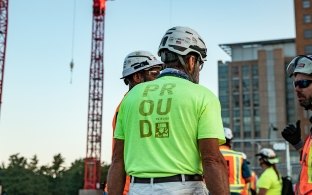 Construction workers on a jobsite.