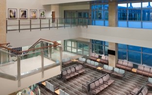 Naval Hospital Camp Pendleton Interior Looking Down at Lobby from Upper Level
