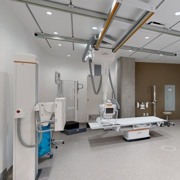 A room with medical equipment