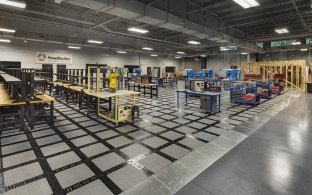 Large room with equipment for teaching