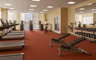Cardio and weight lifting equipment at Hyatt Place.
