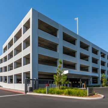 External view of the Hyundai Parking structure.