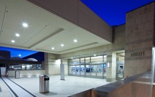 Outside of airport terminal.