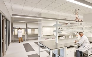 Technicians hard at work at the Johnson County Medical Examination Facility.