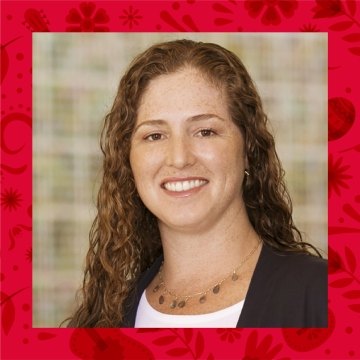 Kelly Coogan's headshot with a red banner around it