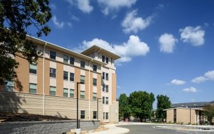 Exterior view of the student housing facility.