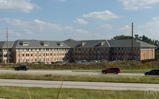Exterior view of the student housing facility.