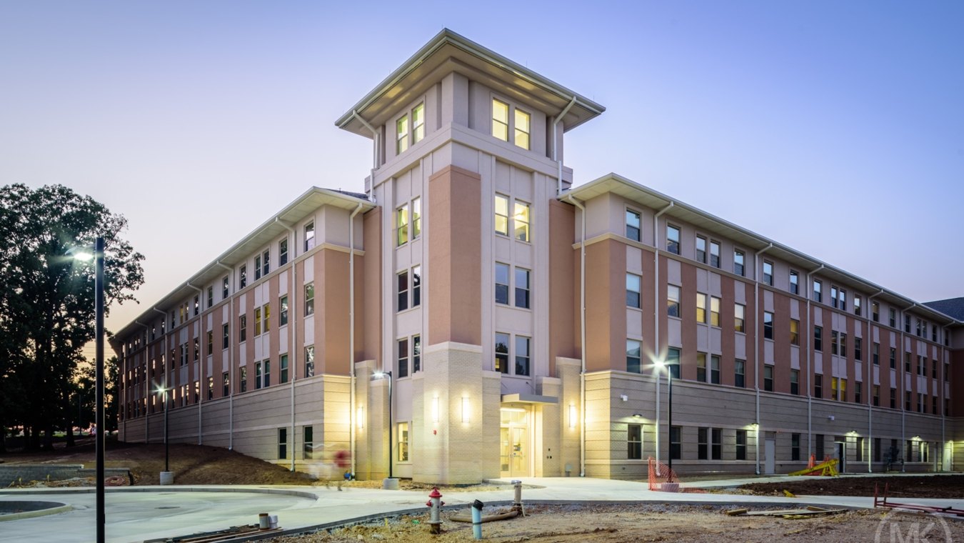 Exterior view of the student housing facility.