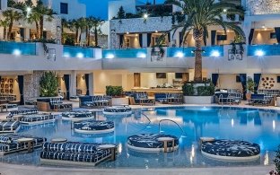 A large pool area