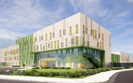 Exterior rendering of the school