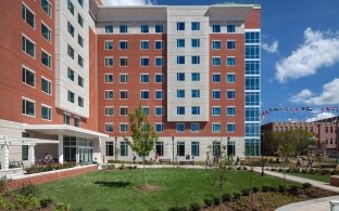 Exterior view of the student housing facility.