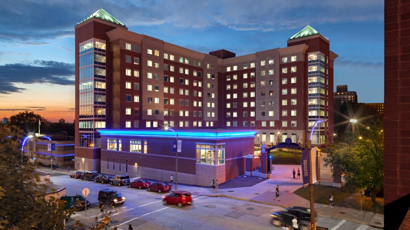 Exterior view of the student housing facility.