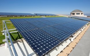 Solar panels on roof.