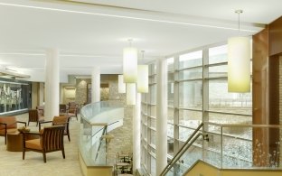 A gathering space inside the Good Samaritan Hospital.