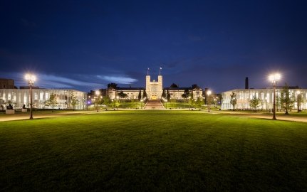 Washington University East End Transformation Exterior View at Night